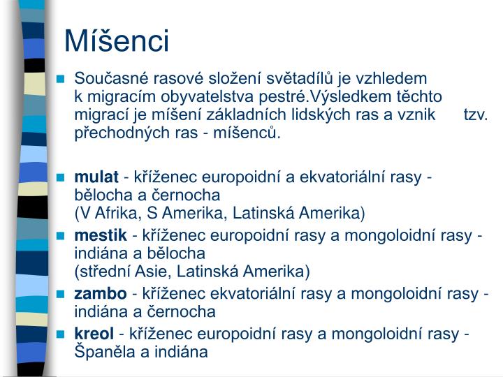 PPT - Lidské rasy PowerPoint Presentation - ID:4762207
