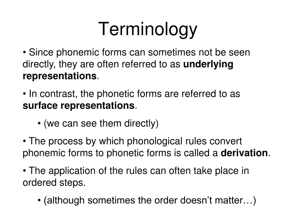 PPT - Phonology, part 7: Rule Types + Ordering PowerPoint Presentation ...