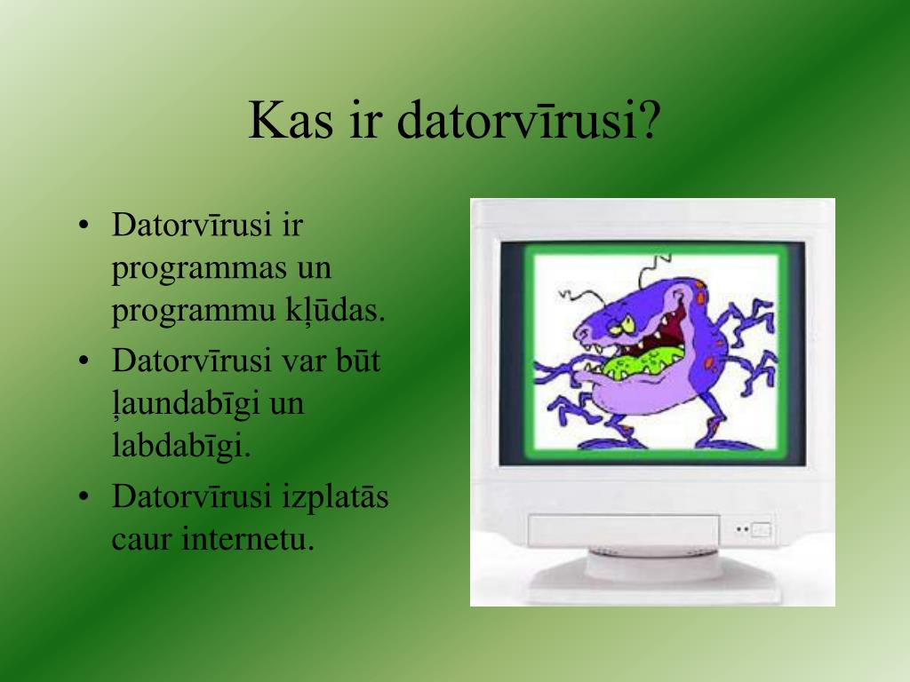 PPT - Datorvīrusi PowerPoint Presentation, free download - ID:4763658