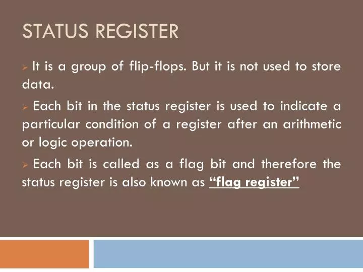 status register n.
