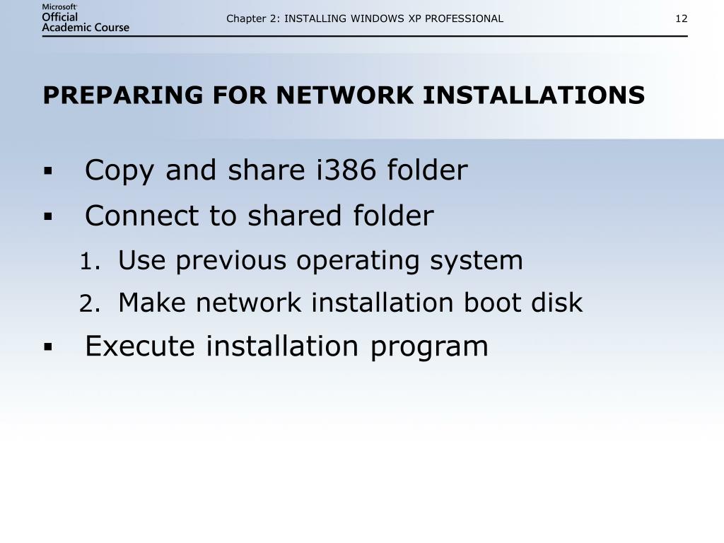 PPT - INSTALLING WINDOWS XP PROFESSIONAL PowerPoint Presentation, free  download - ID:4764812