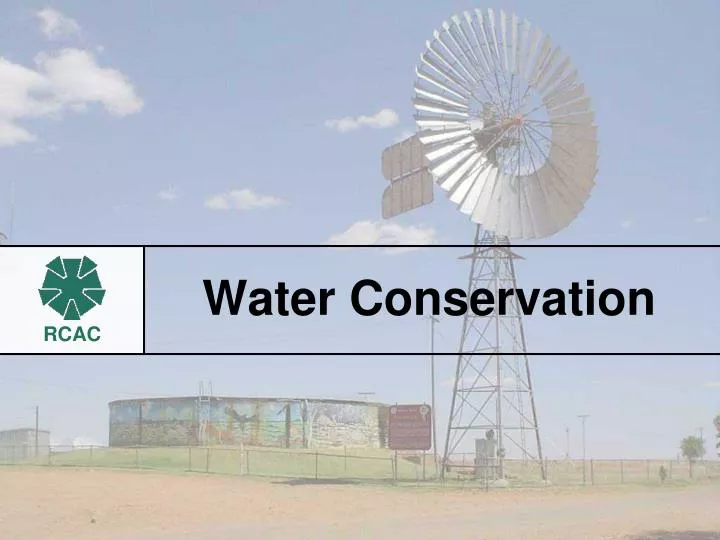 water conservation n.