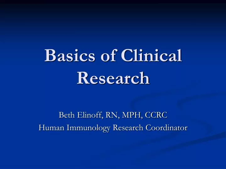 clinical research studies ppt