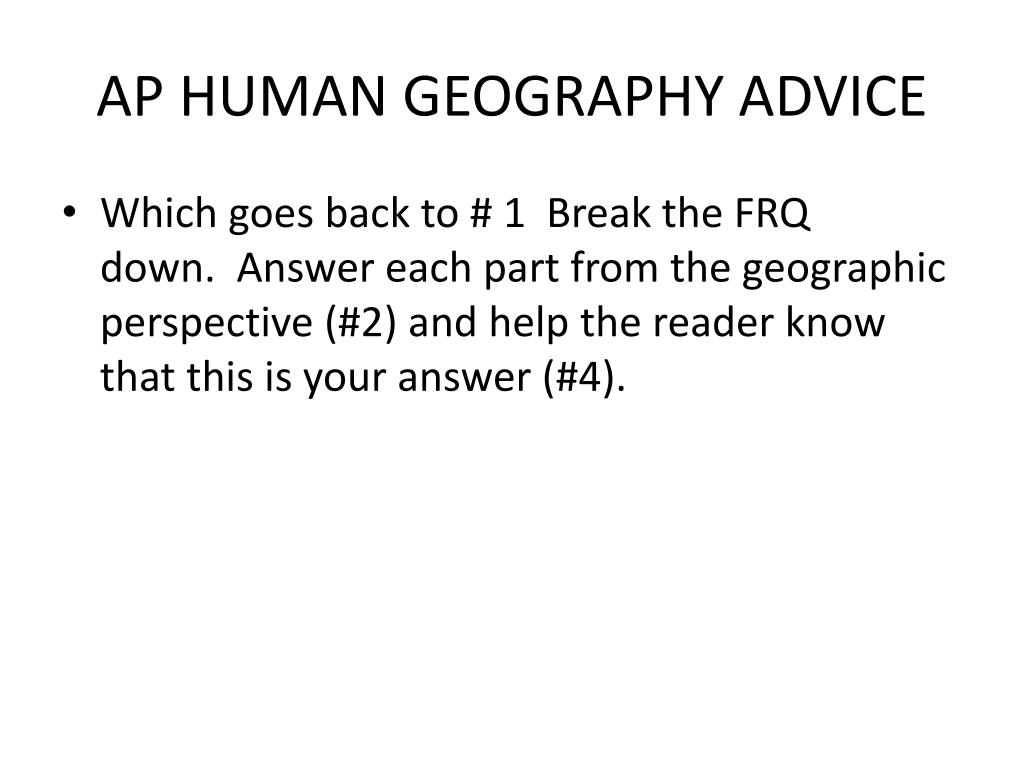 PPT - AP HUMAN GEOGRAPHY ADVICE PowerPoint Presentation, free Inside Ap Human Geography Worksheet Answers
