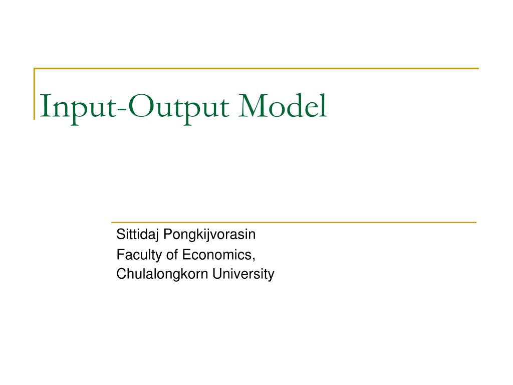 PPT - Input-Output Model PowerPoint Presentation, free download - ID