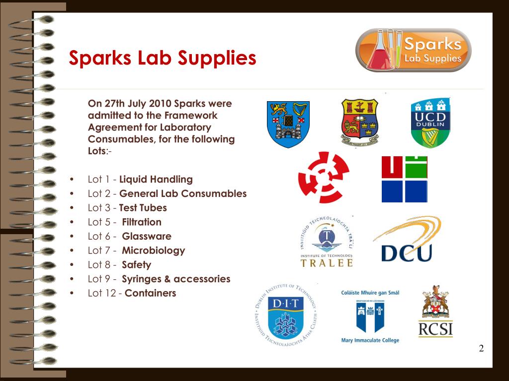 PPT Sparks Lab Supplies PowerPoint Presentation, free download ID