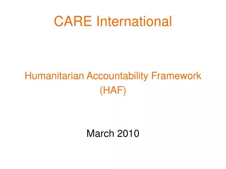 PPT - CARE International PowerPoint Presentation, free download - ID