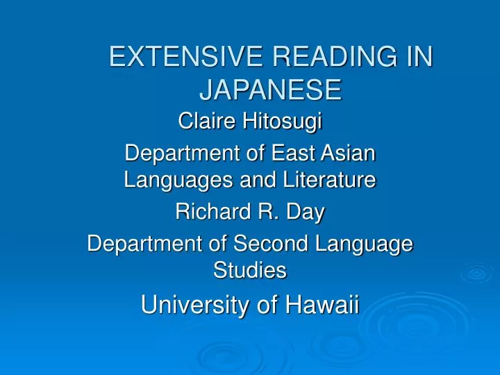 extensive reading in japanese n.