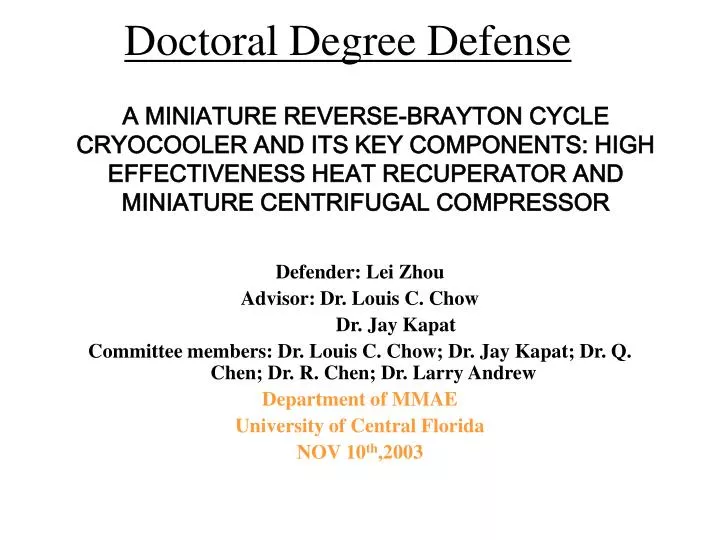 doctoral defense presentation ppt
