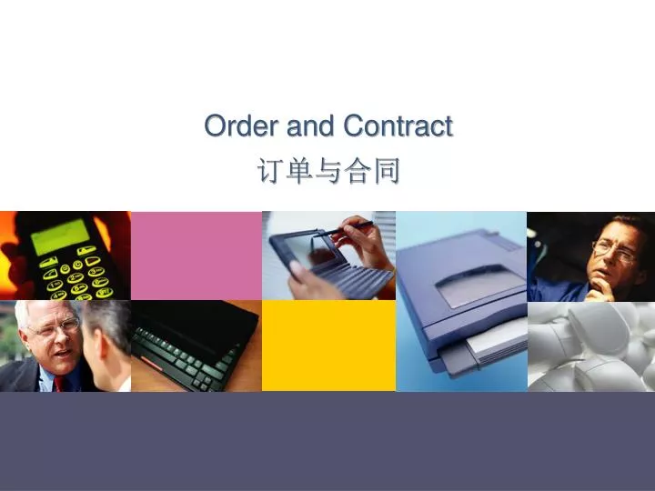 order and contract n.