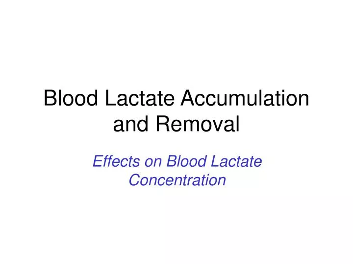 blood lactate report blood lactate report