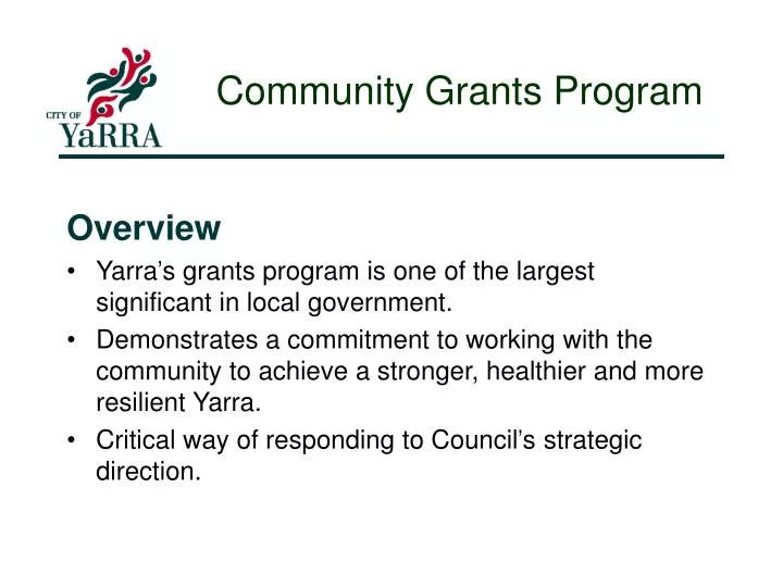 community grants program n.