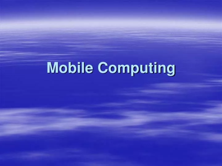 mobile computing n.