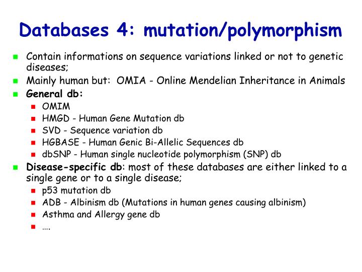 mutations and polymorphisms mutations and polymorphisms