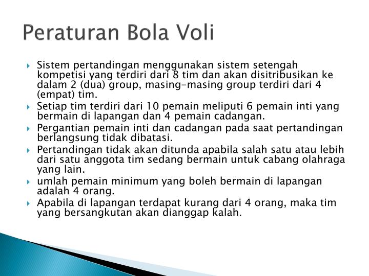 PPT BOLA  VOLLY PowerPoint Presentation ID 4771523