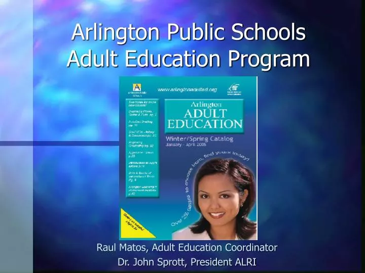 PPT Arlington Public Schools Adult Education Program PowerPoint
