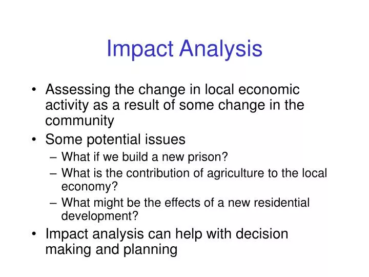 what is definition of impact analysis
