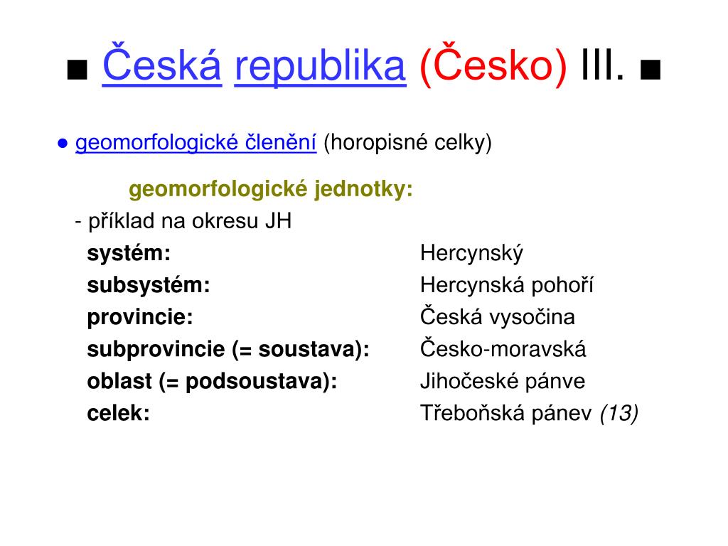 PPT - □ Česká republika (Česko) I. □ PowerPoint Presentation, free download  - ID:4772817