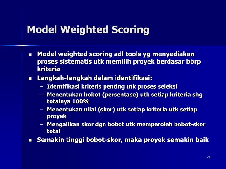 weighted scoring model weighted scoring model