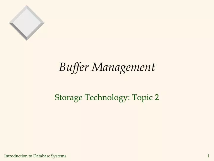 buffer management n.
