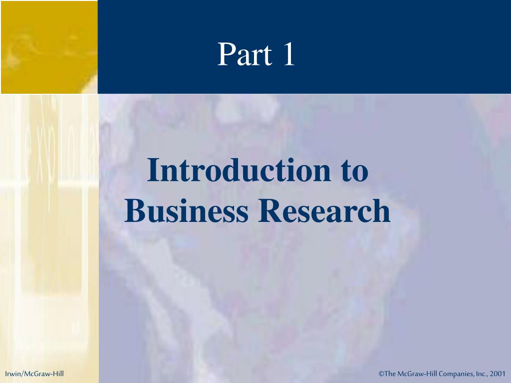example of research introduction about business