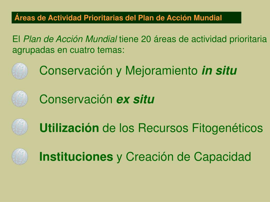 PPT - El Plan de Acción Mundial para la Conservación y la Utilización ...