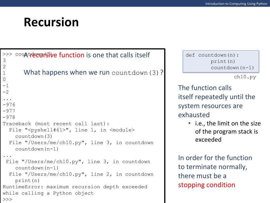 PPT - Introduction to Computing Using Python PowerPoint Presentation ...