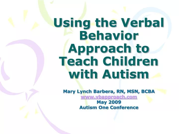 the verbal behavior approach pdf free download