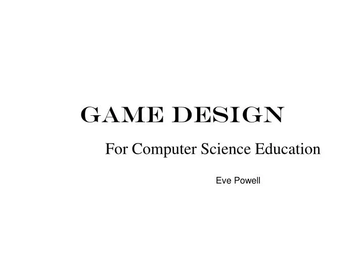 game design n.