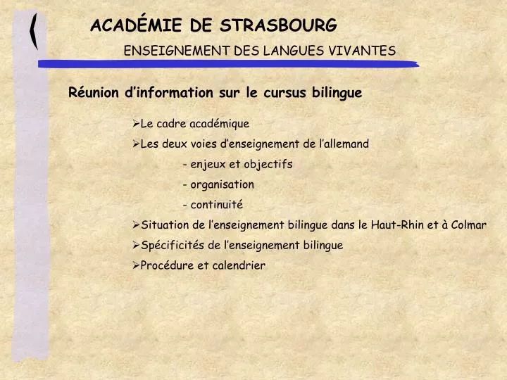 PPT - ACADÉMIE DE STRASBOURG ENSEIGNEMENT DES LANGUES VIVANTES