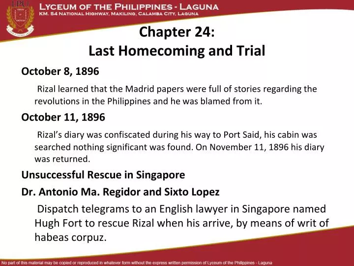 The Last Homecoming And Trial Of Rizal 75 Pages Explanation 34mb Latest Update David 2689