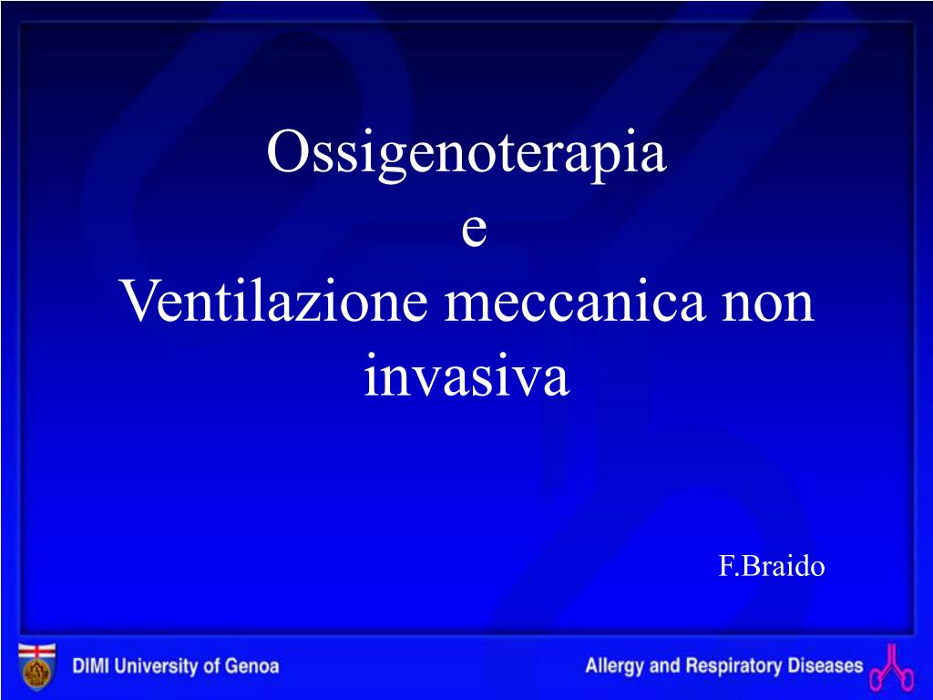 PPT - Ossigenoterapia e Ventilazione meccanica non invasiva PowerPoint  Presentation - ID:4778993