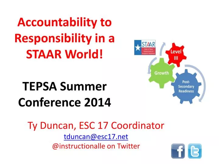 PPT Accountability to Responsibility in a STAAR World! TEPSA Summer