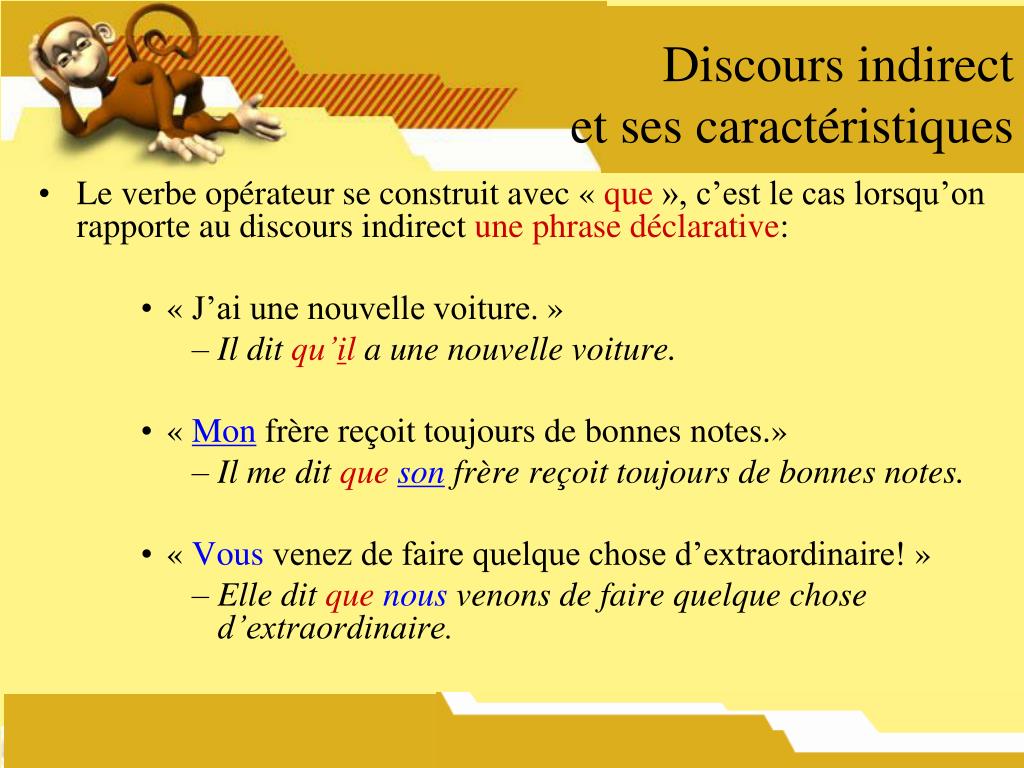 PPT  Français 56 Les discours rapportés PowerPoint Presentation, free
