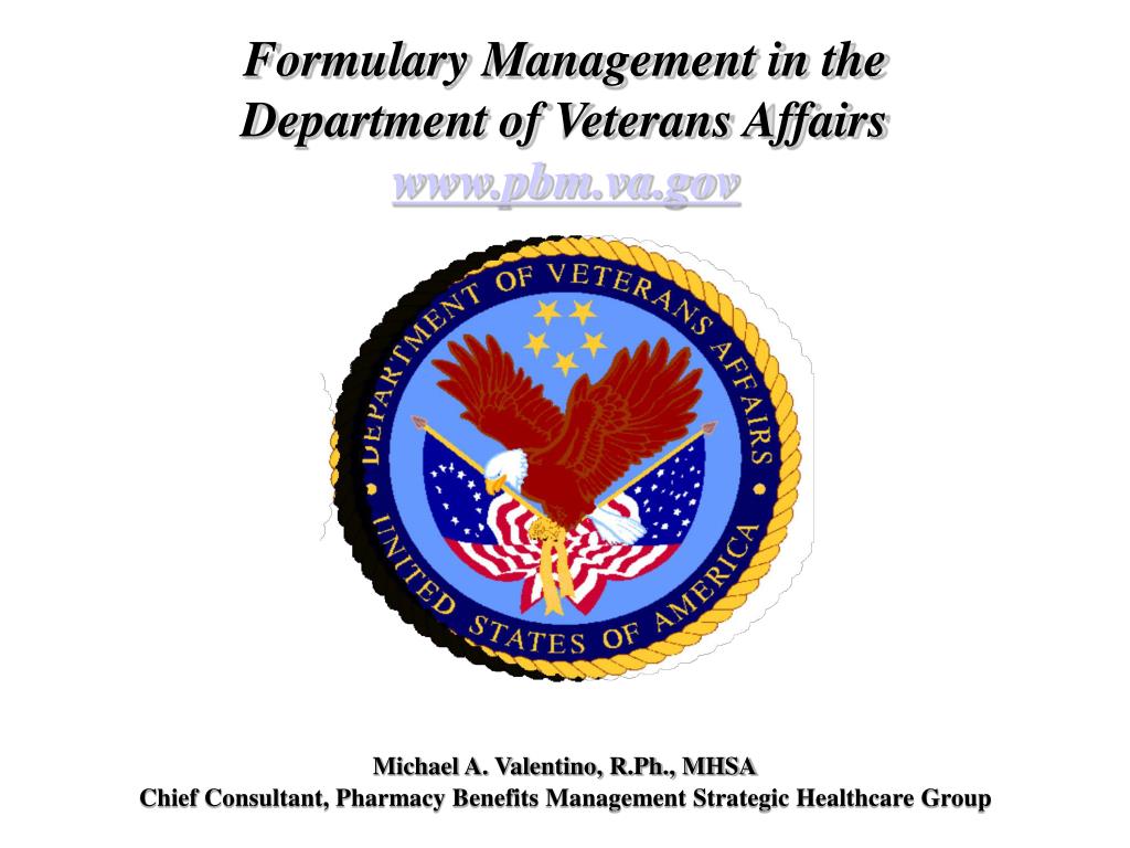 PPT Formulary Management in the Department of Veterans Affairs pbm.va