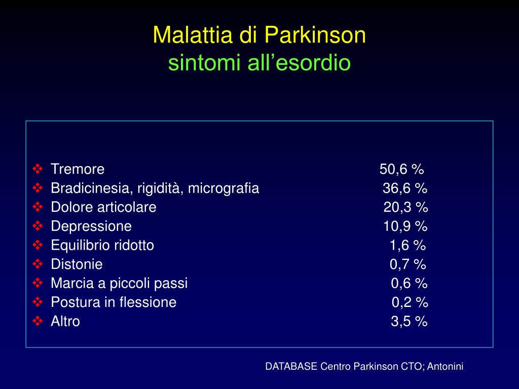 Parkinson Stadio Finale Quanto Dura PPT - Malattia di Parkinson PowerPoint Presentation, free download - ID