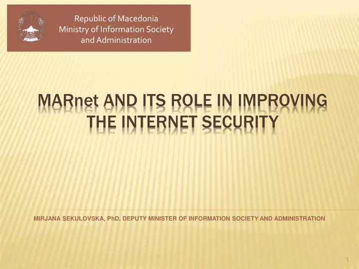 Ppt Mar Net And Its Role In Improving The Internet Security