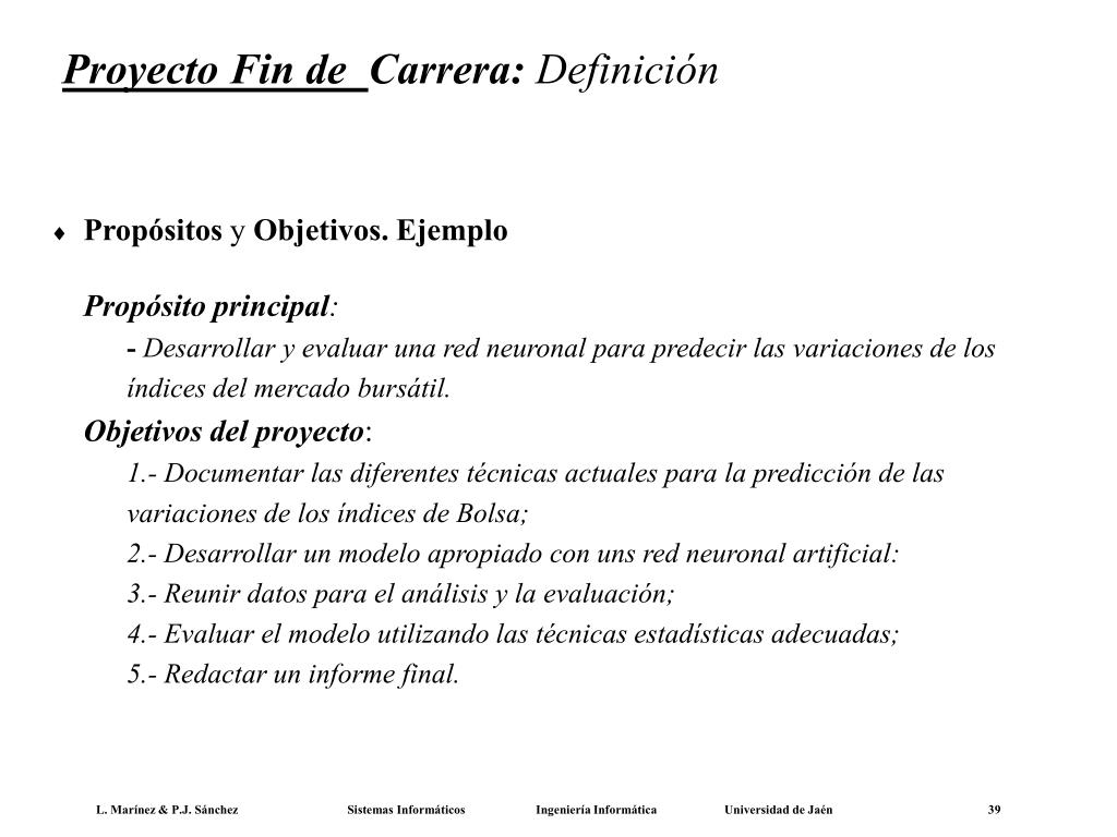 PPT - Proyectos Fin de Carrera en Ingeniería Informática PowerPoint  Presentation - ID:4789696