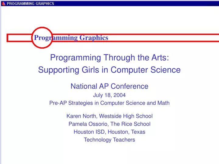PPT - Programming Graphics PowerPoint Presentation, free download - ID ...