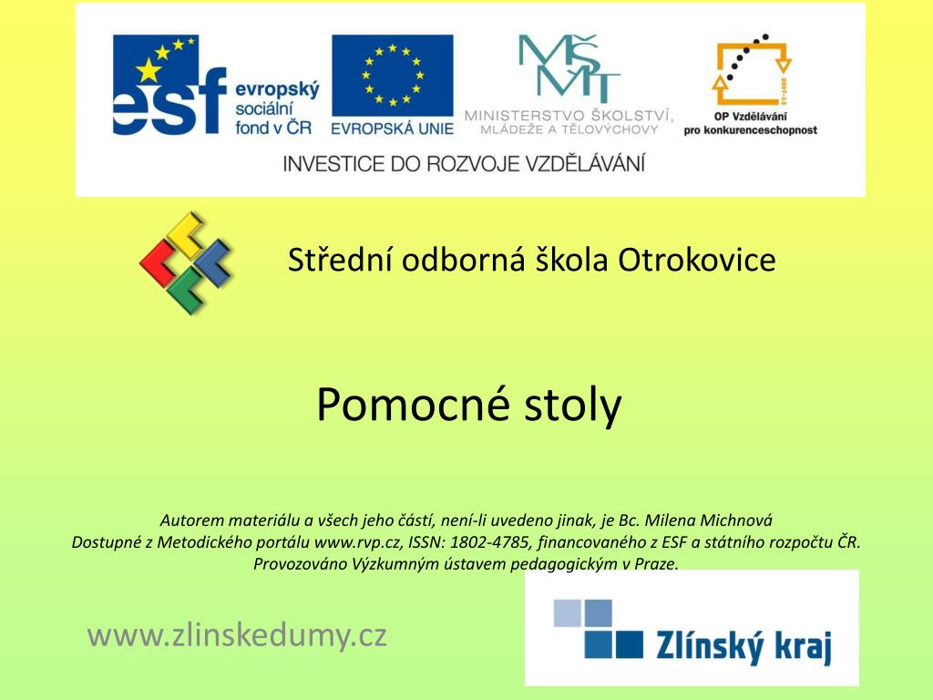 PPT - Pomocné stoly PowerPoint Presentation, free download - ID:4793143