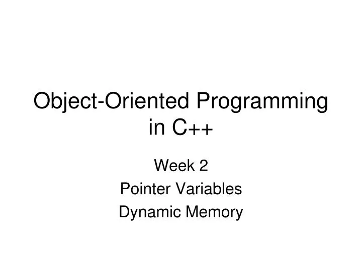 PPT - Object-Oriented Programming in C++ PowerPoint Presentation, free ...