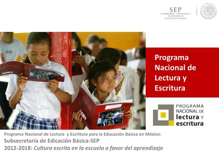 PPT - Programa Nacional de Lectura y Escritura PowerPoint Presentation