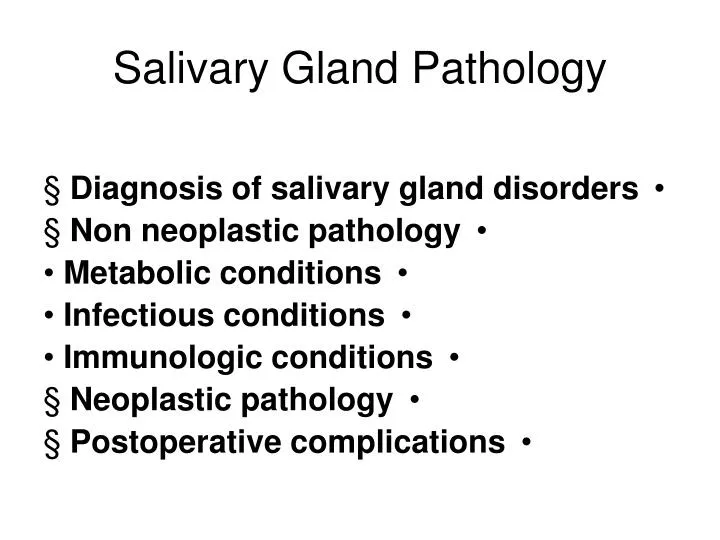 Ppt Salivary Gland Pathology Powerpoint Presentation Free Download