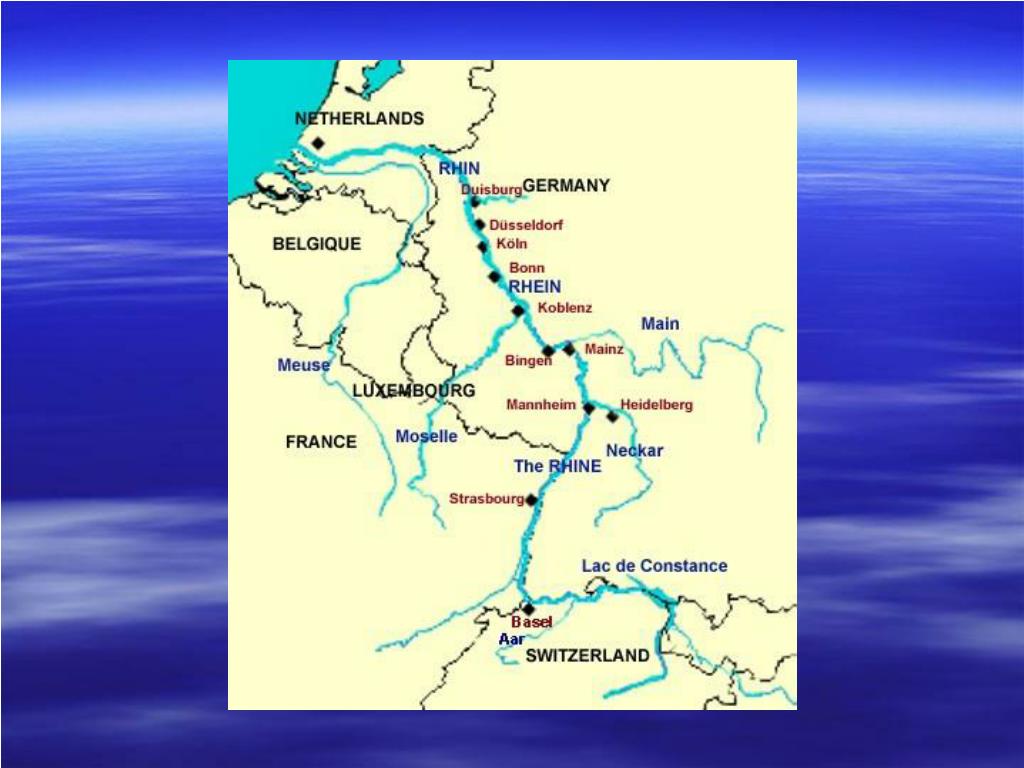 Приток рейна сканворд. Река Рейн на карте Европы. Бассейн реки Рейн. Бассейн реки Рейн на карте. Как протекает река Рейн.