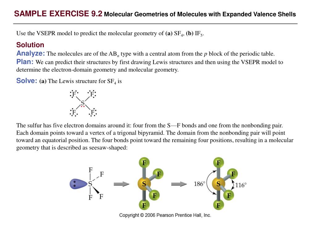 PPT - SAMPLE EXERCISE 9.1 Using the VSEPR Model PowerPoint Presentation ...