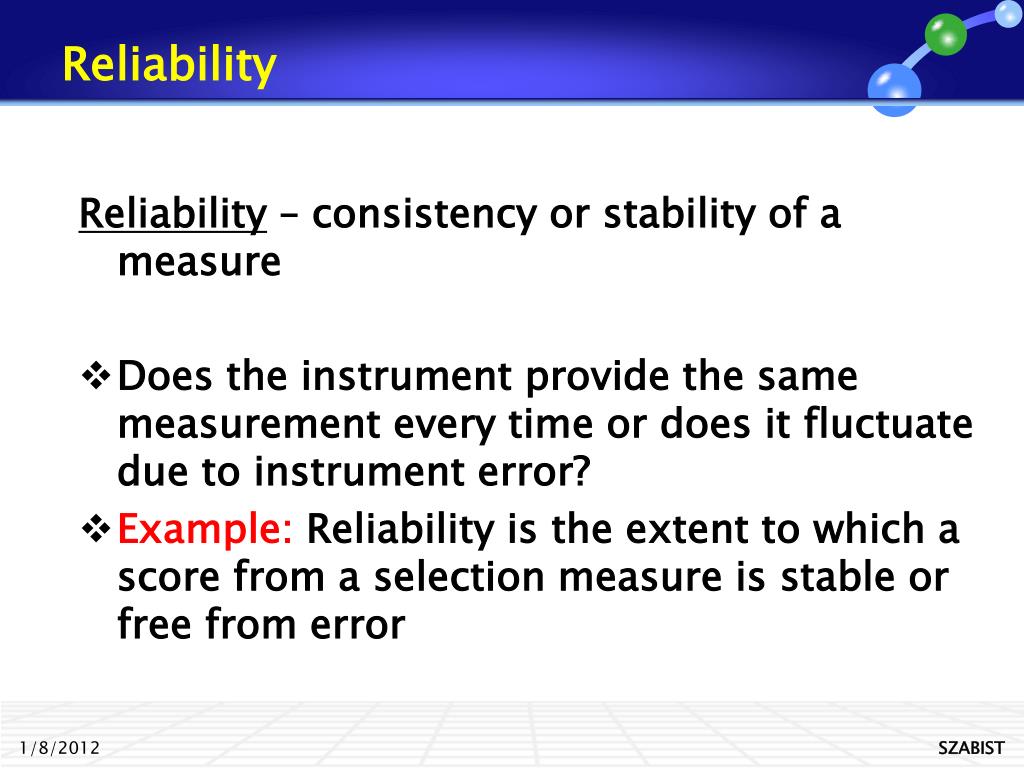 does human error affect reliability or validity