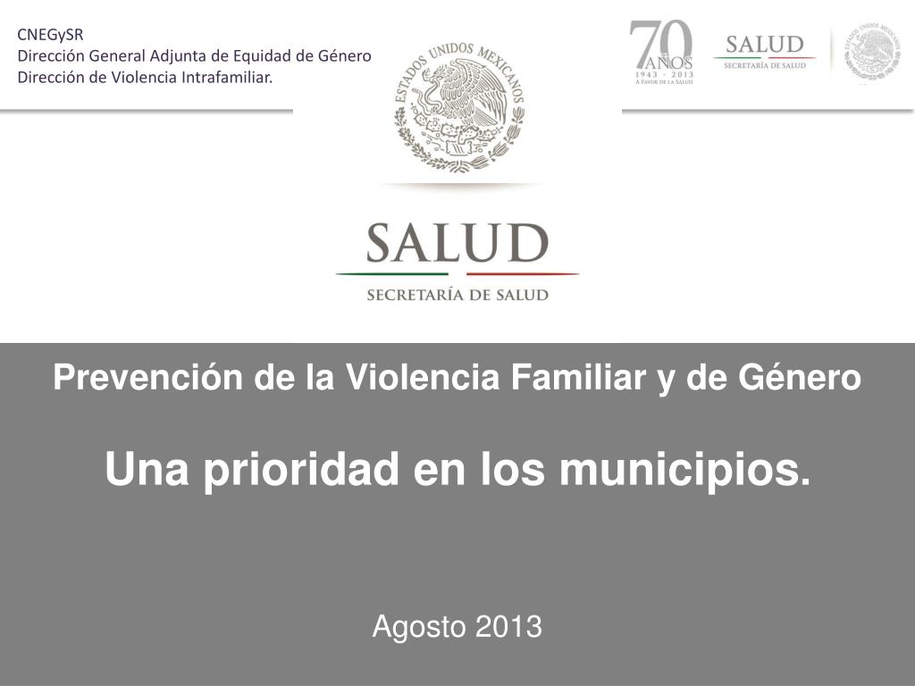 PPT - Prevención de la Violencia Familiar y de Género Una prioridad en ...