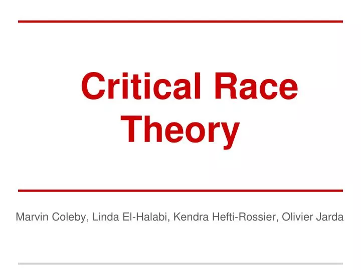 critical race theory n.
