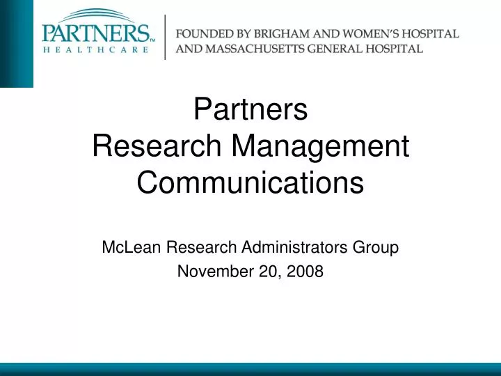 partners research management communications n.