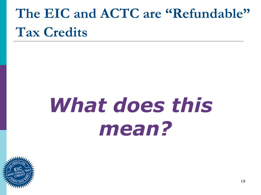 PPT Promote the Earned Credit And Child Tax Credit PowerPoint